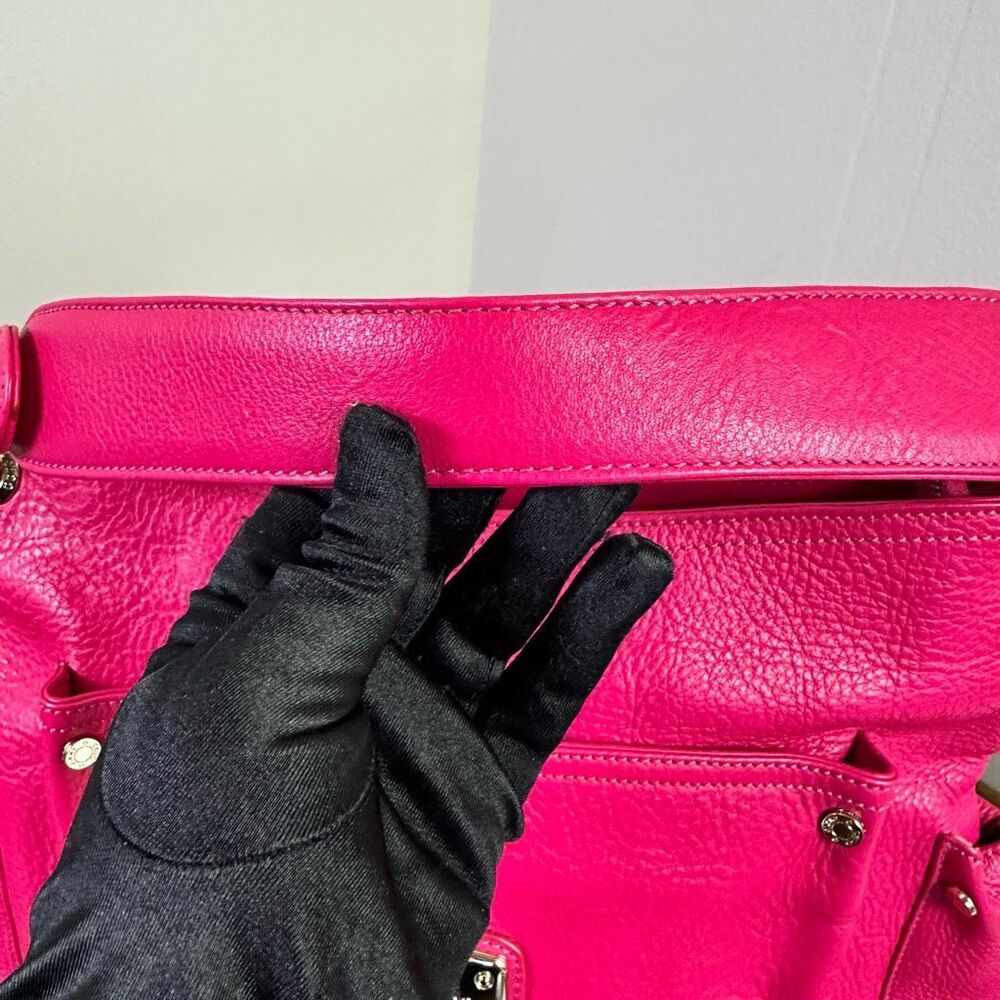 Jimmy Choo Hot Pink Leather Shoulder Bag - Picture 8 of 16